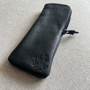 CHROME HEARTS- BLACK LEATHER SUNGLASSES  CASE